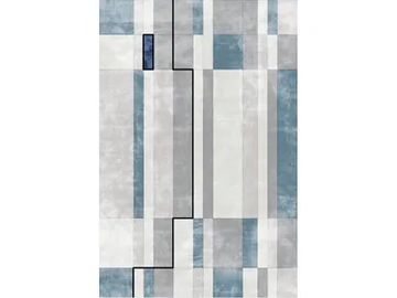 FACE RELOADED WARM - Custom handmade Bamboo silk rug with geometric shapes by Sirecom Tappeti - view 2